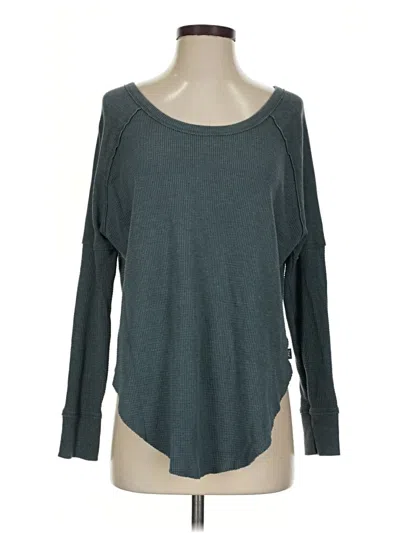 Pre-owned Tna Long Sleeve Top Teal Scoop Neck Tops