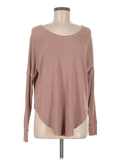 Pre-owned Tna Long Sleeve T-shirt In Brown