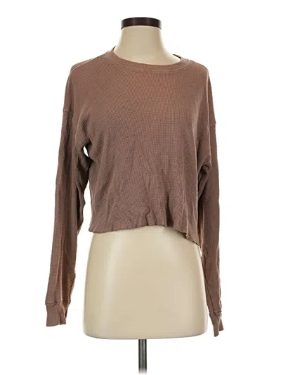 Pre-owned Tna Long Sleeve T-shirt In Brown