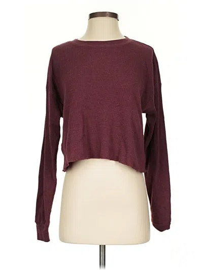 Pre-owned Tna Long Sleeve T-shirt In Burgundy