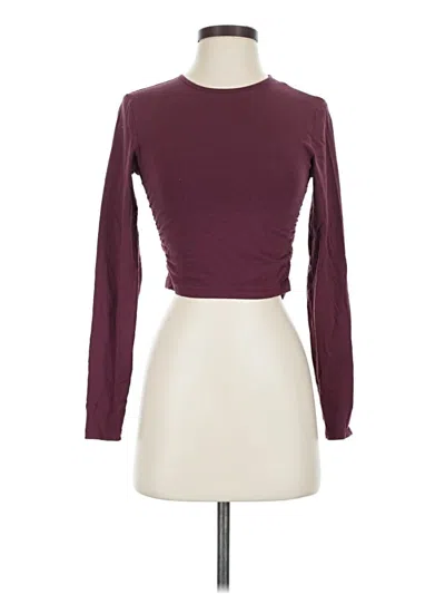 Pre-owned Tna Long Sleeve T-shirt In Burgundy