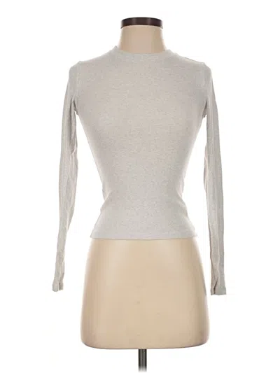 Pre-owned Tna Long Sleeve Turtleneck In Silver