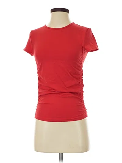 Pre-owned Tna Short Sleeve Top Red Scoop Neck Tops