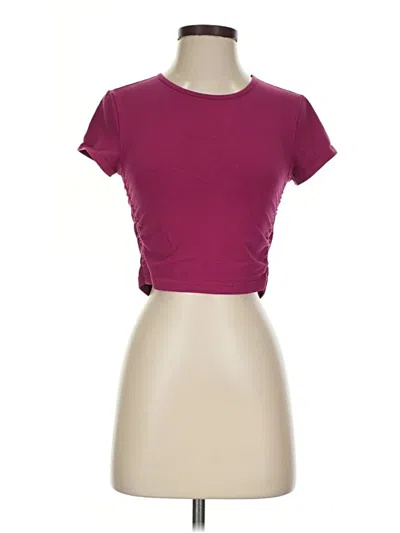 Pre-owned Tna Short Sleeve T-shirt In Burgundy