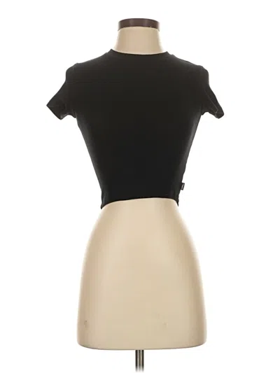 Pre-owned Tna Short Sleeve Turtleneck In Black