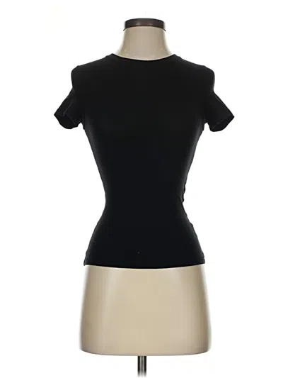 Pre-owned Tna Short Sleeve Turtleneck In Black
