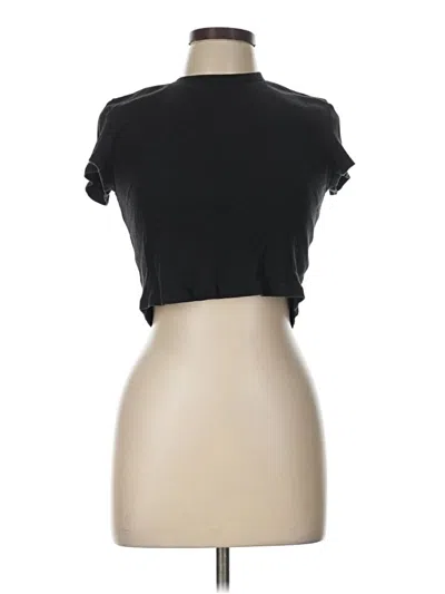 Pre-owned Tna Short Sleeve Turtleneck In Black