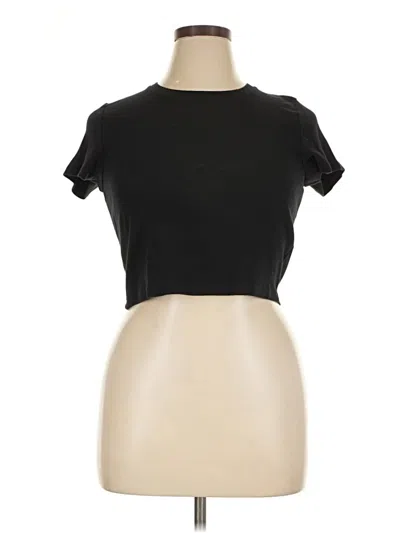 Pre-owned Tna Short Sleeve Turtleneck In Black
