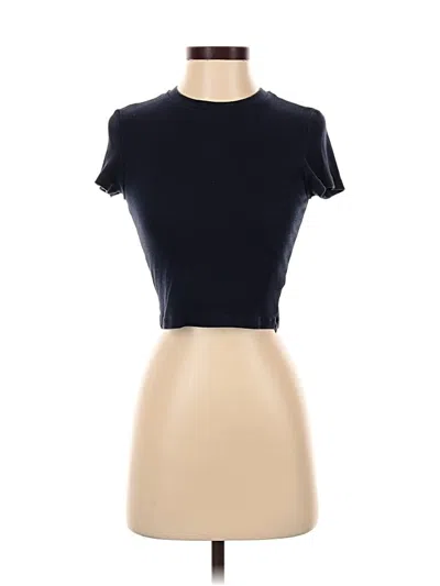 Pre-owned Tna Short Sleeve Turtleneck In Blue