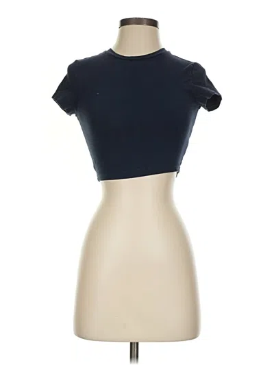 Pre-owned Tna Short Sleeve Turtleneck In Blue