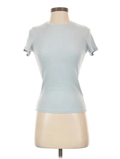 Pre-owned Tna Short Sleeve Turtleneck In Blue