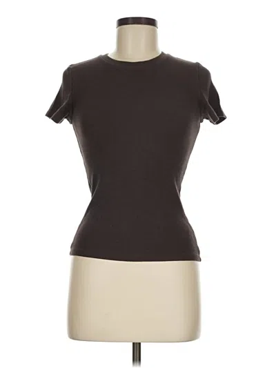 Pre-owned Tna Short Sleeve Turtleneck In Brown