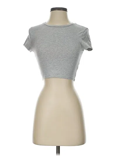 Pre-owned Tna Short Sleeve Turtleneck In Gray