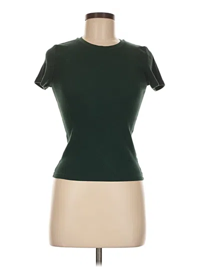 Pre-owned Tna Short Sleeve Turtleneck In Green