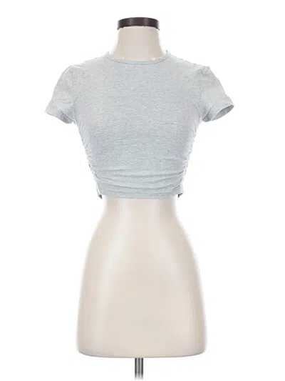 Pre-owned Tna Short Sleeve Turtleneck In Silver