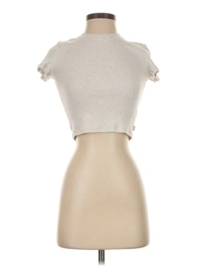 Pre-owned Tna Short Sleeve Turtleneck In Tan