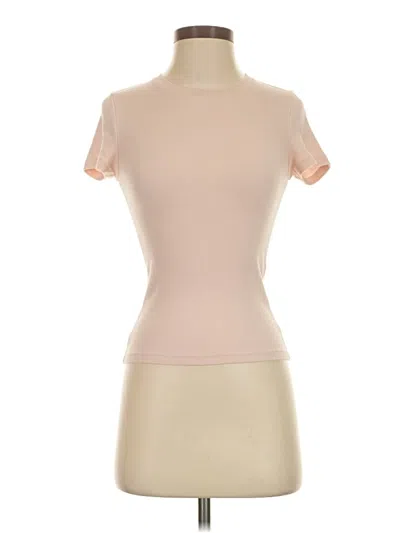 Pre-owned Tna Short Sleeve Turtleneck In Tan