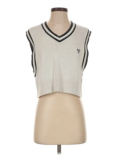 Pre-owned Tna Sweater Vest In Silver