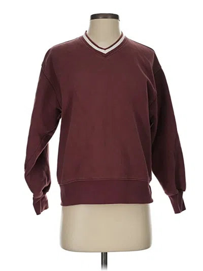 Pre-owned Tna Sweatshirt In Burgundy