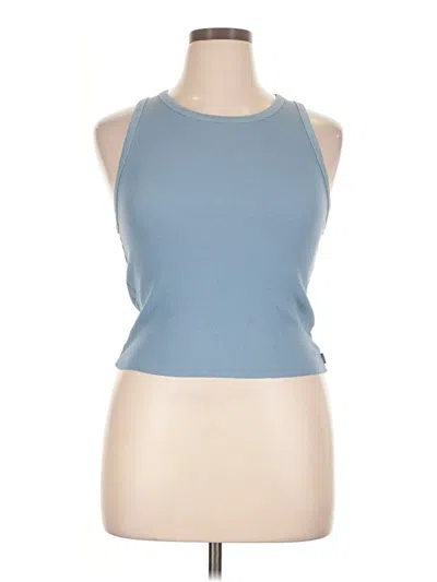 Pre-owned Tna Tank Top Blue Halter Neckline Tops