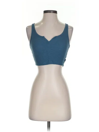 Pre-owned Tna Tank Top Blue Strapless Neckline Tops