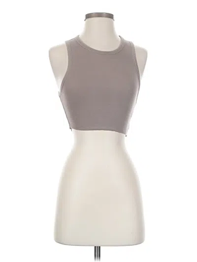 Pre-owned Tna Tank Top Gray Halter Neckline Tops