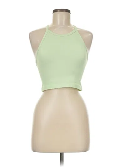 Pre-owned Tna Tank Top Green Halter Neckline Tops