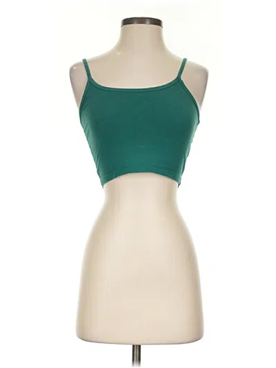 Pre-owned Tna Tank Top Green Strapless Neckline Tops