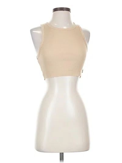 Pre-owned Tna Tank Top Ivory Halter Neckline Tops In White