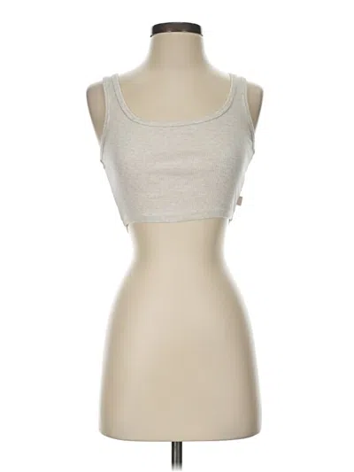 Pre-owned Tna Tank Top Ivory Strapless Neckline Tops In White