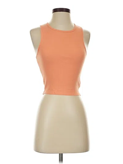 Pre-owned Tna Tank Top Orange Halter Neckline Tops