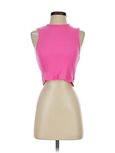 Pre-owned Tna Tank Top Pink Halter Neckline Tops