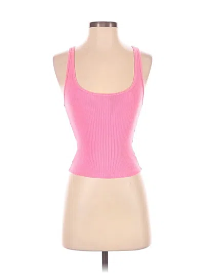 Pre-owned Tna Tank Top Pink Strapless Neckline Tops