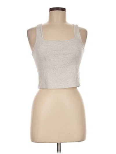 Pre-owned Tna Tank Top Silver Halter Neckline Tops