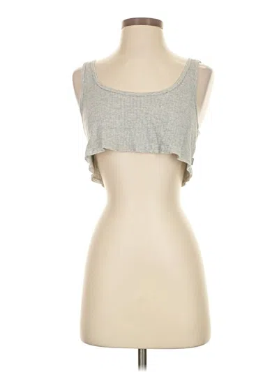 Pre-owned Tna Tank Top Silver Strapless Neckline Tops