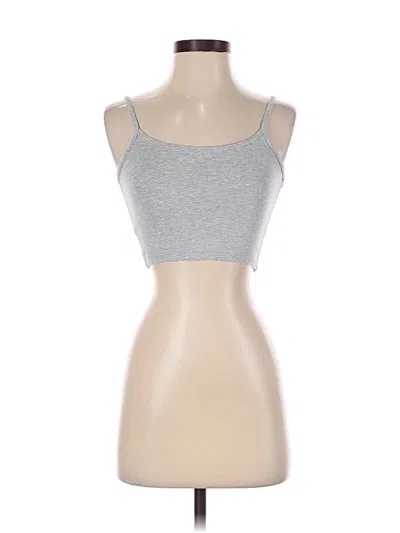 Pre-owned Tna Tank Top Silver Strapless Neckline Tops