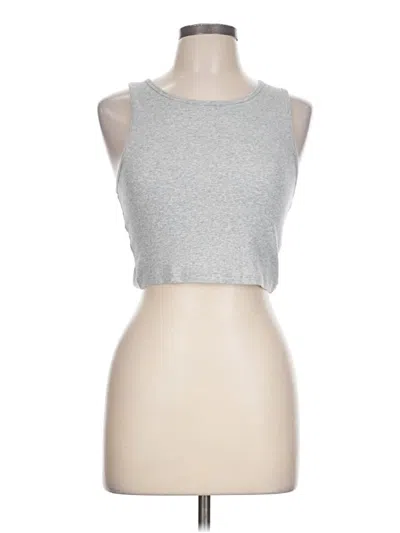 Pre-owned Tna Tank Top Silver Strapless Neckline Tops