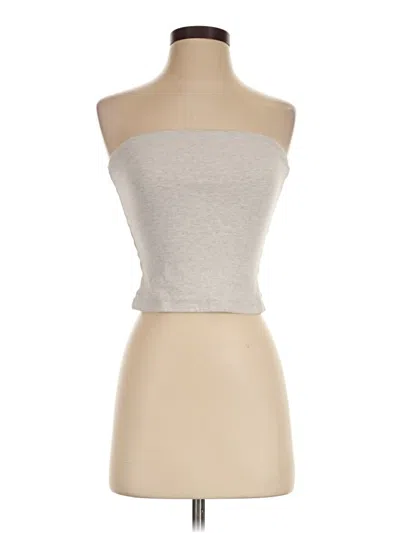 Pre-owned Tna Tube Top Silver Strapless Neckline Tops