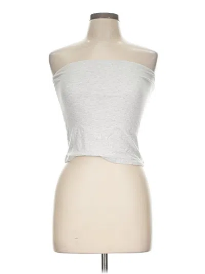 Pre-owned Tna Tube Top Silver Strapless Neckline Tops