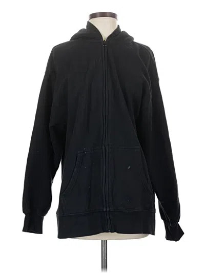 Pre-owned Tna Zip Up Hoodie In Black