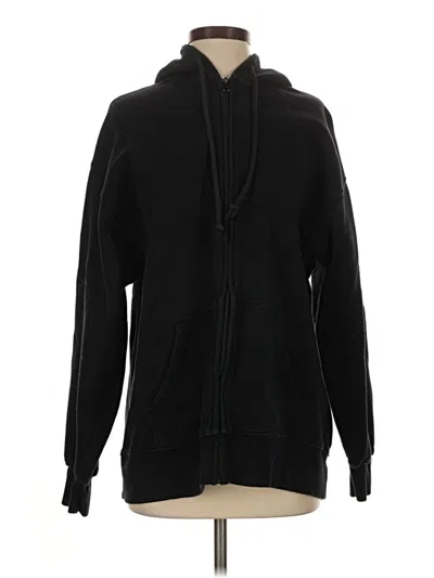Pre-owned Tna Zip Up Hoodie In Black