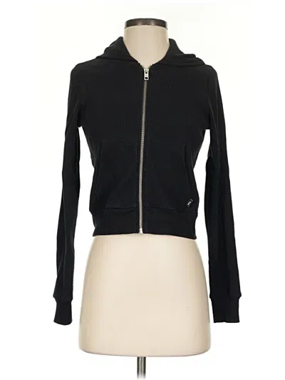 Pre-owned Tna Zip Up Hoodie In Black