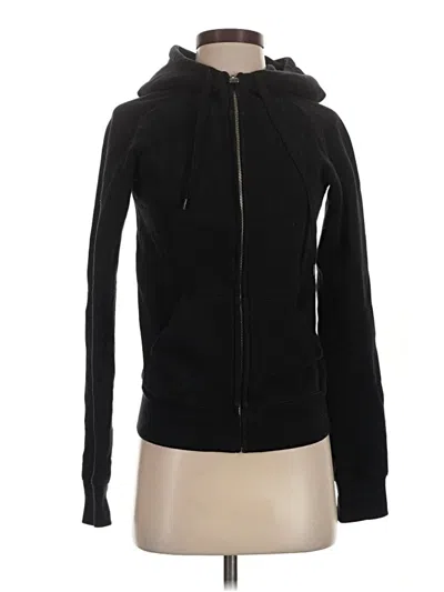 Pre-owned Tna Zip Up Hoodie In Black