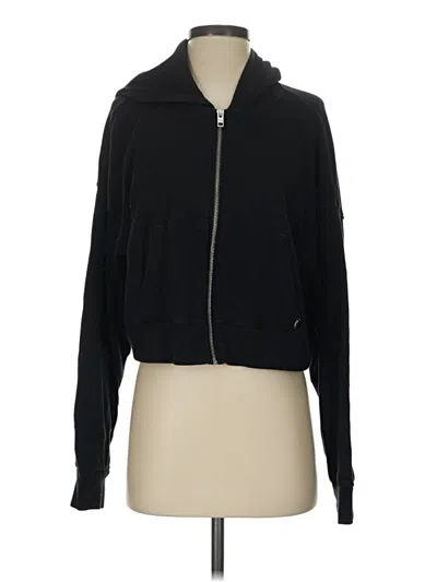 Pre-owned Tna Zip Up Hoodie In Black