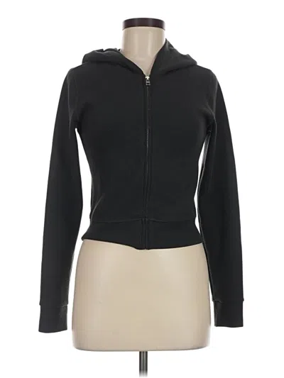 Pre-owned Tna Zip Up Hoodie In Black