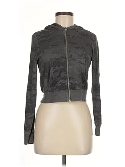 Pre-owned Tna Zip Up Hoodie In Gray