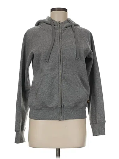 Pre-owned Tna Zip Up Hoodie In Gray