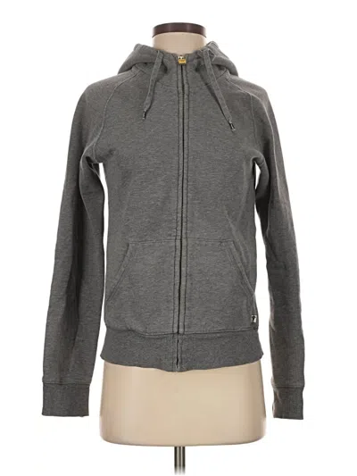 Pre-owned Tna Zip Up Hoodie In Gray