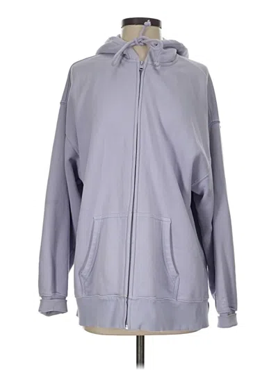 Pre-owned Tna Zip Up Hoodie In Gray