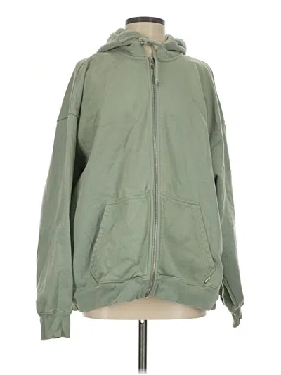 Pre-owned Tna Zip Up Hoodie In Green